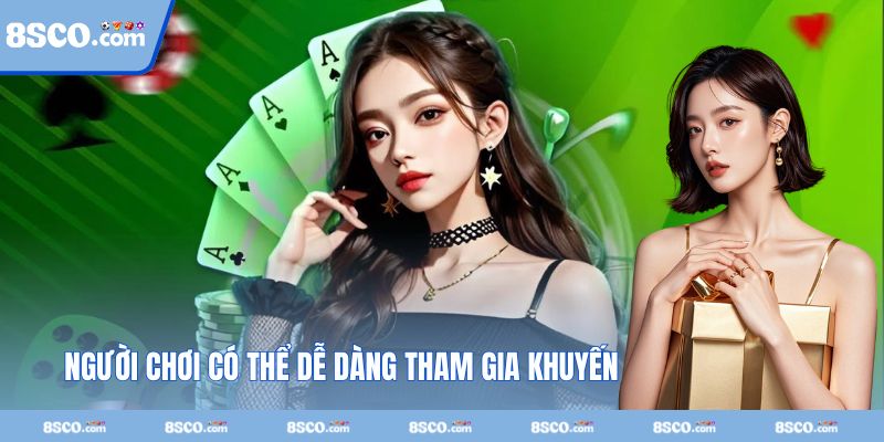 Người chơi có thể dễ dàng tham gia khuyến mãi